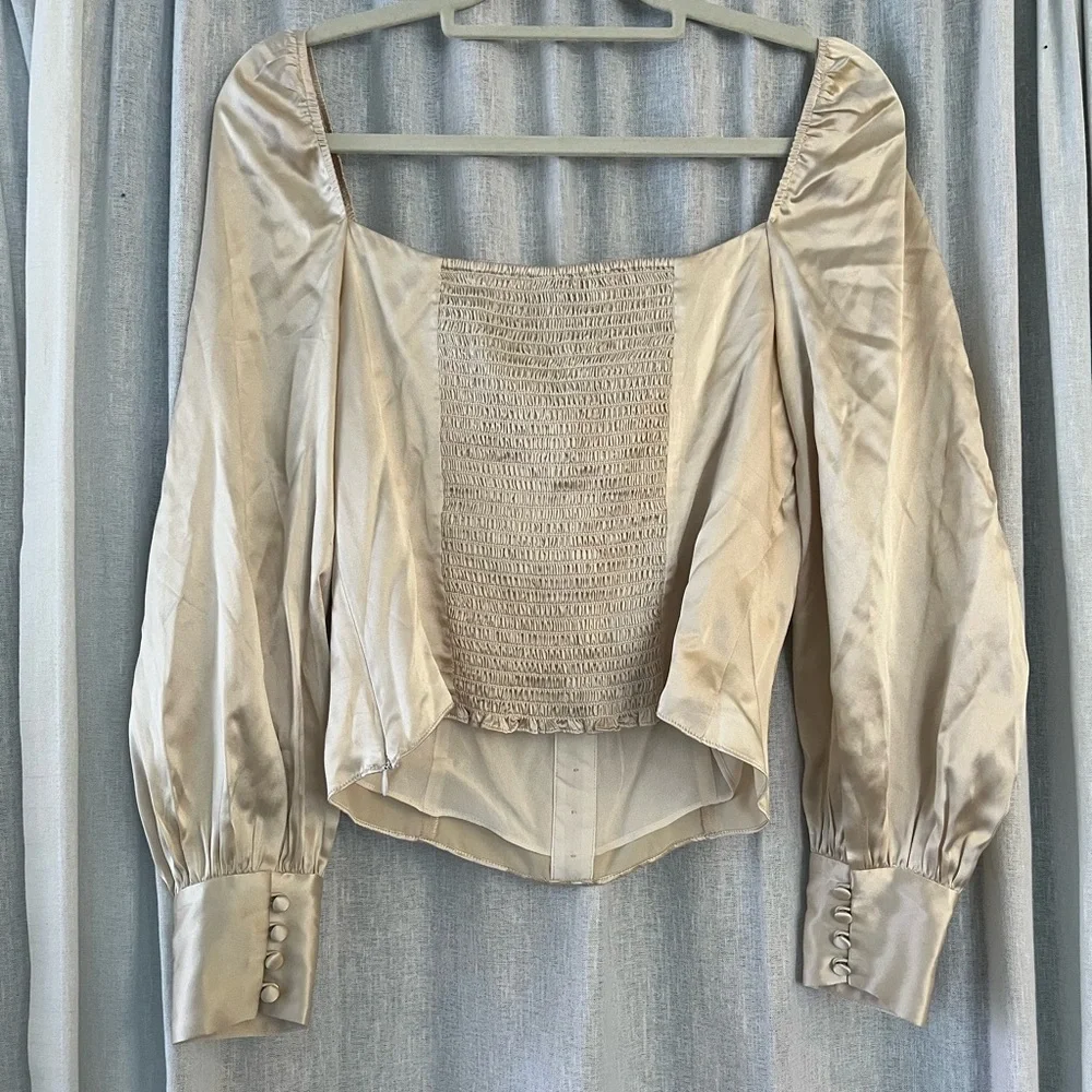 Reformation Chiara Silk Blouse